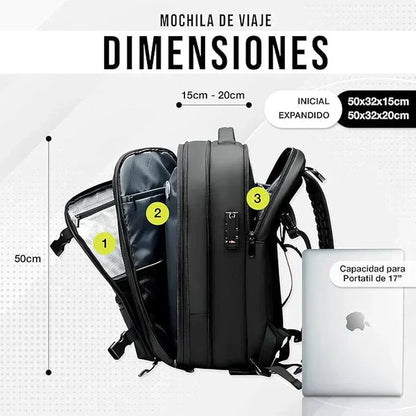 Mochila Viaje con sistema de Vacio + Vaciador de regalo